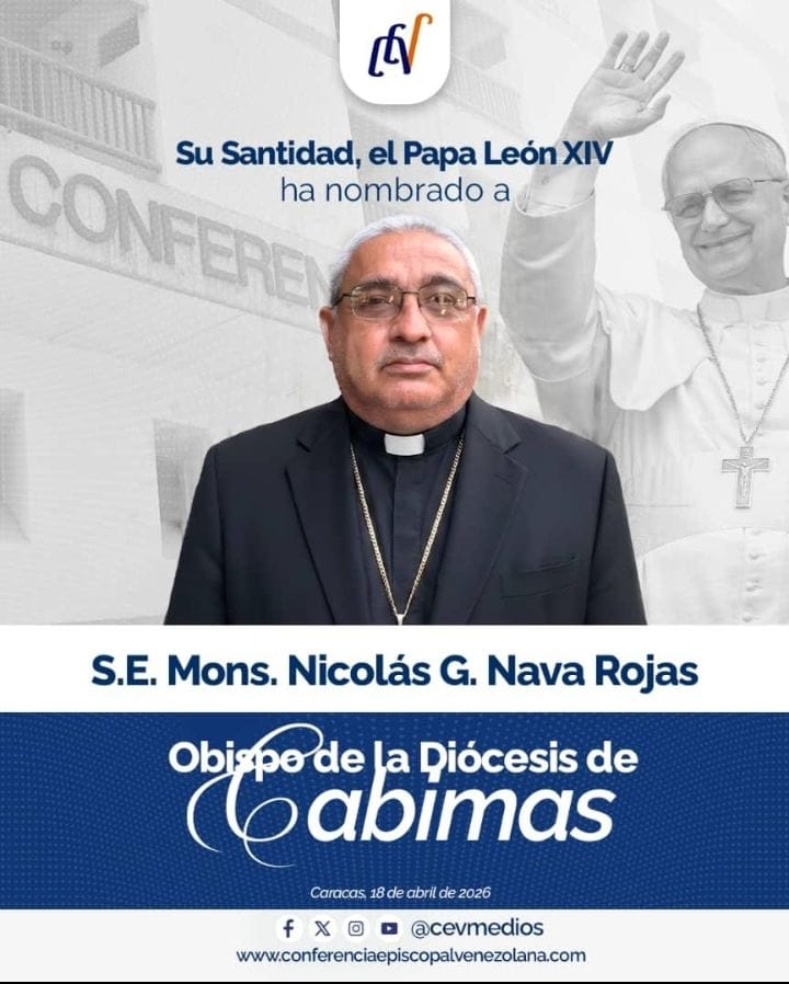 El Papa León XIV nombró a Mons. Nicolás Nava como nuevo Obispo de la Diócesis de Cabimas.