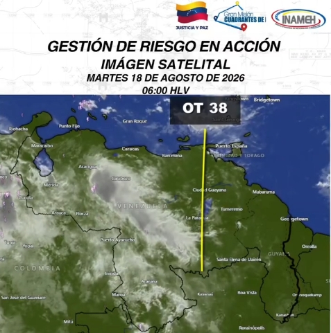 Inameh prevé precipitaciones en la región central del país y advierte llegada de dos ondas tropicales en los próximos días