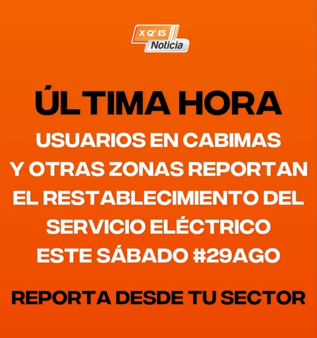 Usuarios reportan restablecimiento del servicio eléctrico en algunas zonas