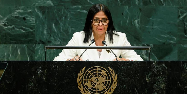 Delcy Rodríguez instó a Guyana en la Asamblea General de la ONU a negociar por el Esequibo